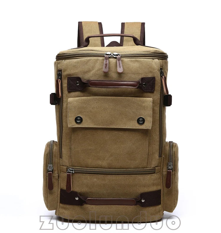 Men's Backpack Vintage Canvas Backpack School Bag Men's Travel Bags Large Capacity Backpack  Laptop Backpack Bag High Qualit