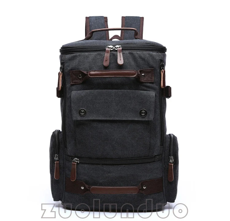 Men's Backpack Vintage Canvas Backpack School Bag Men's Travel Bags Large Capacity Backpack  Laptop Backpack Bag High Qualit