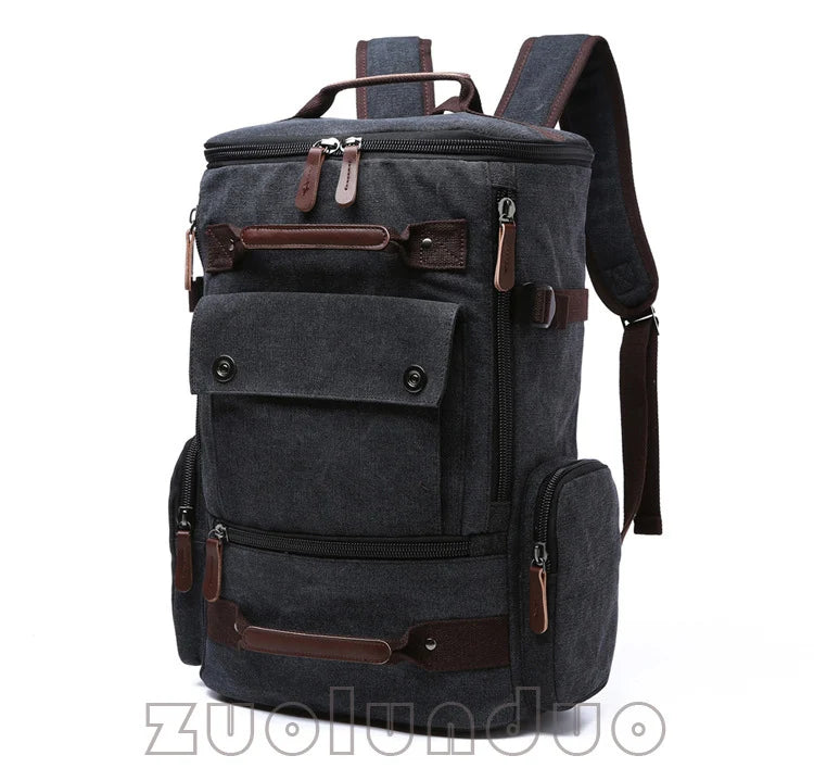 Men's Backpack Vintage Canvas Backpack School Bag Men's Travel Bags Large Capacity Backpack  Laptop Backpack Bag High Qualit