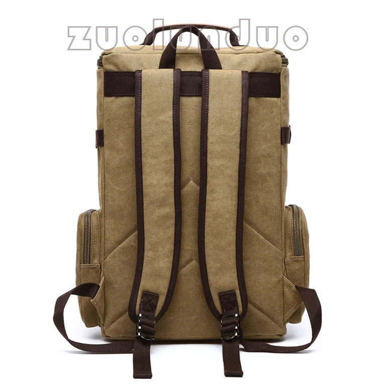 Men's Backpack Vintage Canvas Backpack School Bag Men's Travel Bags Large Capacity Backpack  Laptop Backpack Bag High Qualit