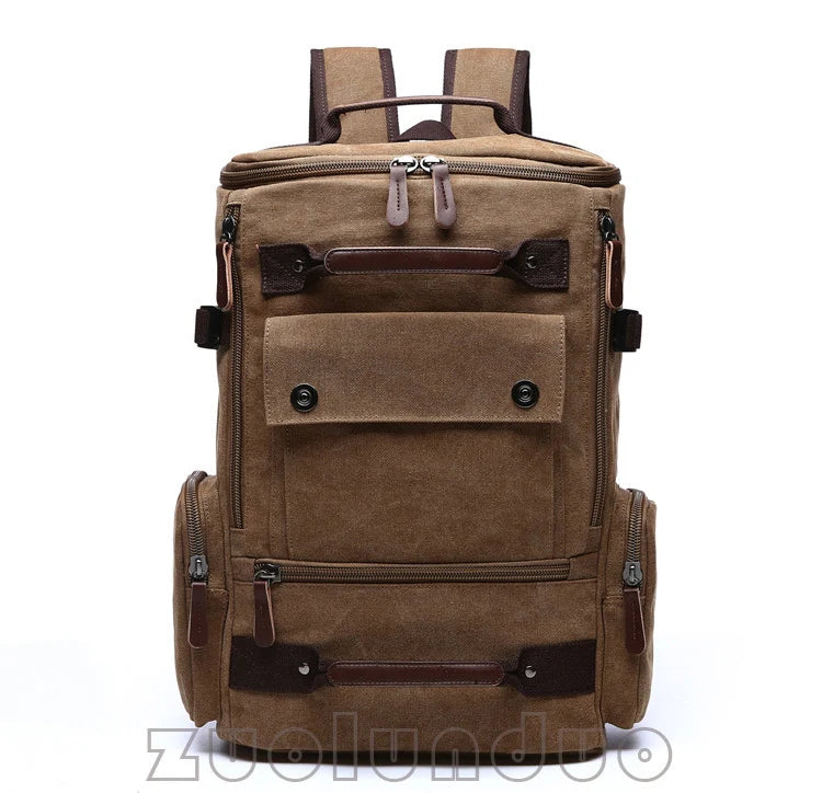 Men's Backpack Vintage Canvas Backpack School Bag Men's Travel Bags Large Capacity Backpack  Laptop Backpack Bag High Qualit