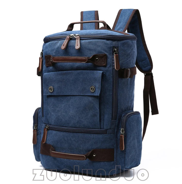Men's Backpack Vintage Canvas Backpack School Bag Men's Travel Bags Large Capacity Backpack  Laptop Backpack Bag High Qualit