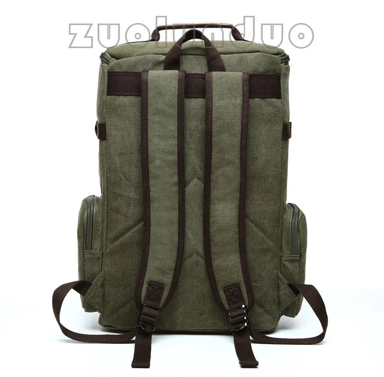 Men's Backpack Vintage Canvas Backpack School Bag Men's Travel Bags Large Capacity Backpack  Laptop Backpack Bag High Qualit