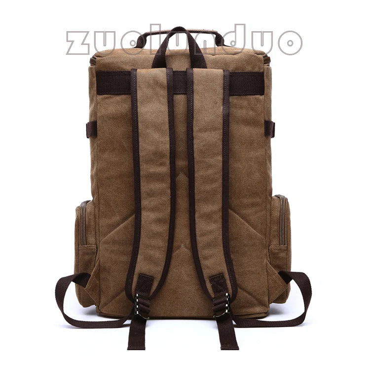 Men's Backpack Vintage Canvas Backpack School Bag Men's Travel Bags Large Capacity Backpack  Laptop Backpack Bag High Qualit