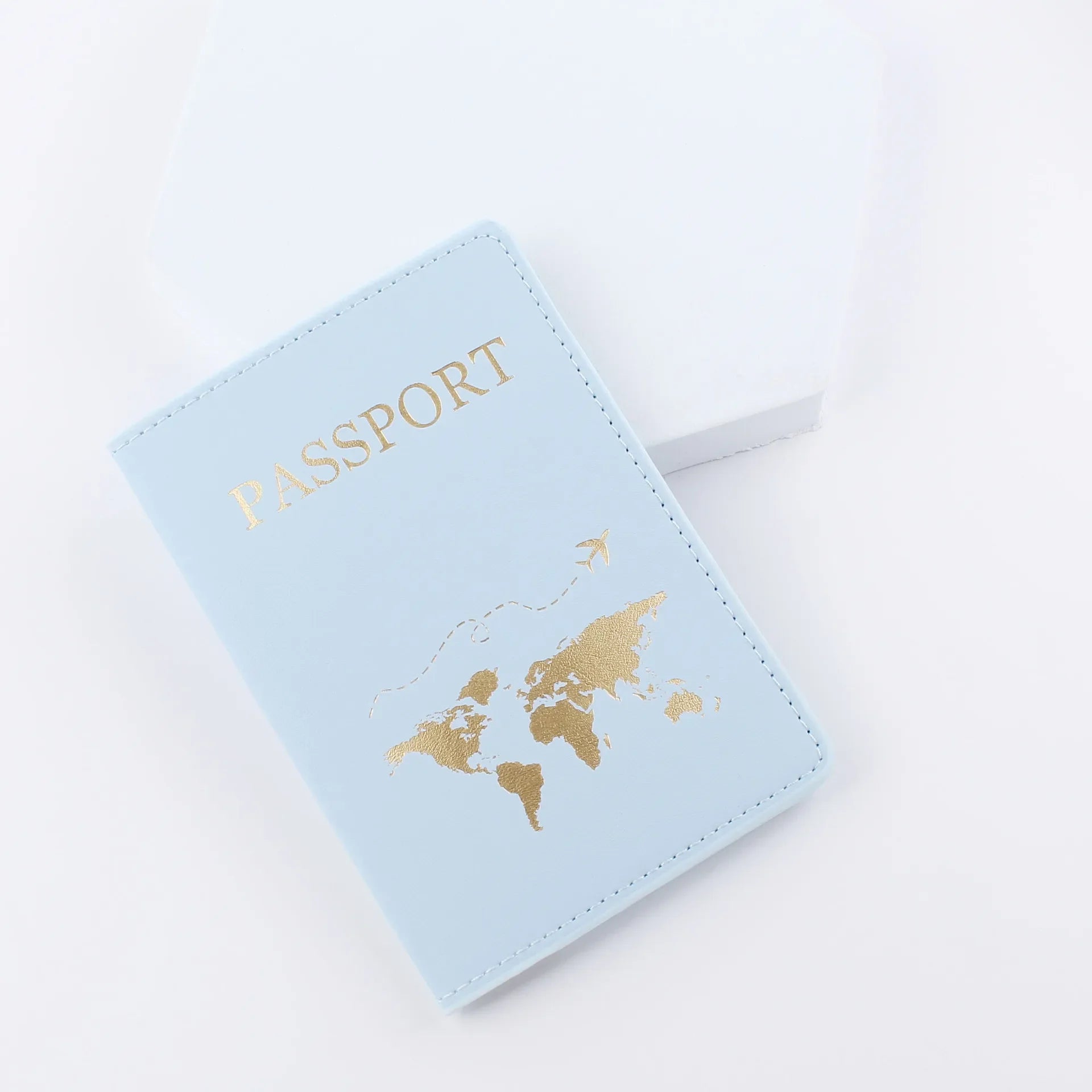 New Simple Fashion Passport Cover World Map Thin Slim Travel Passport Holder Wallet Gift PU Leather Card Case Cover Unisex